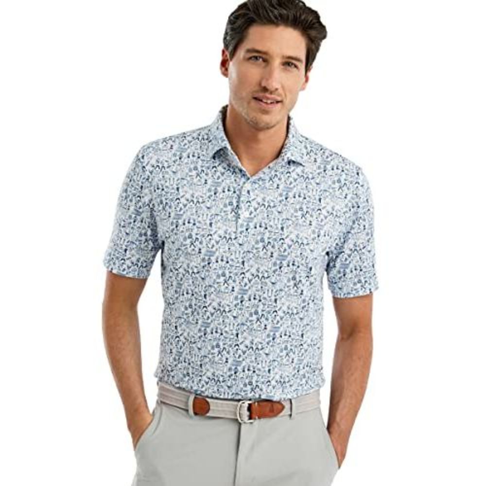 johnnie-O Blue Patterned Men's Shirt